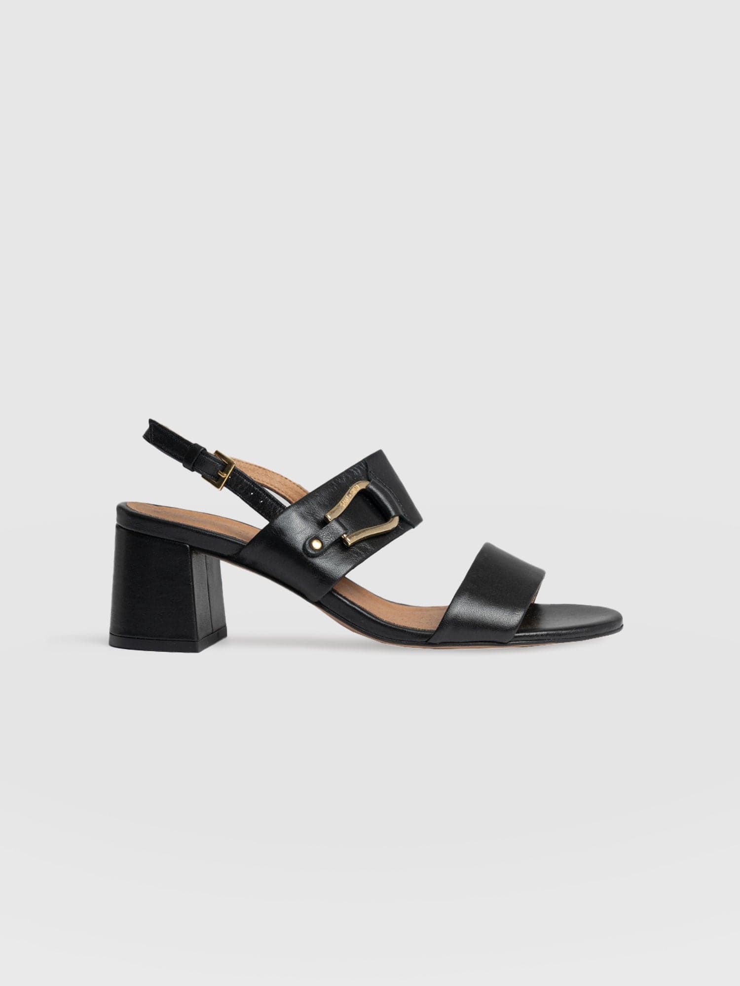 Maida Block Heeled Mules - Black - Women's Shoes | Saint + Sofia® USA